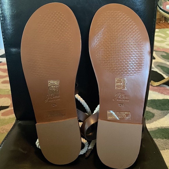 J.Crew Veg Leather Rope Lace-Up Sandals-New - Picture 6 of 6